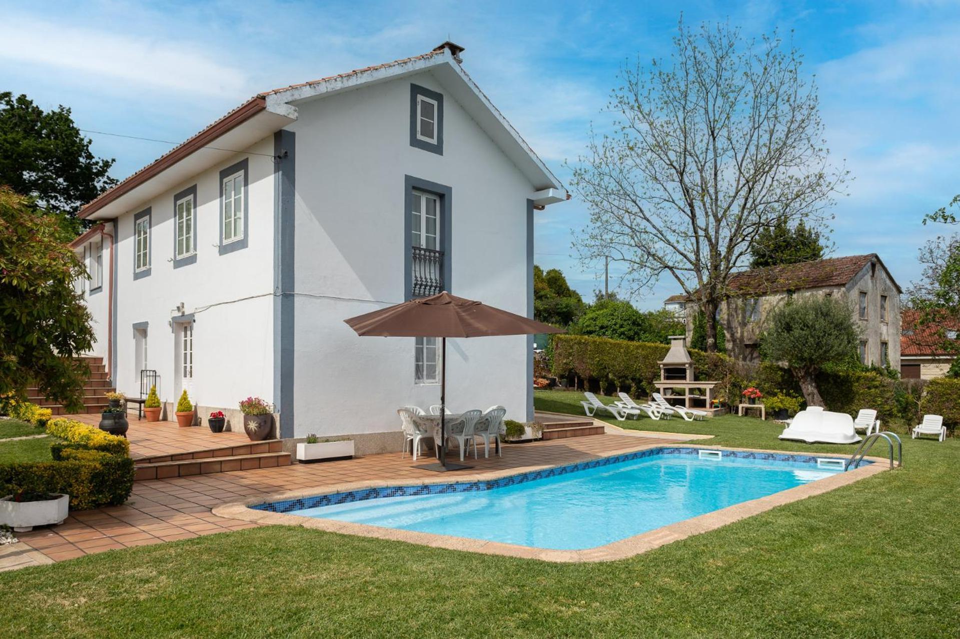 Villa Casa Tarrio Con Piscina - Santiago De Compostela Boqueixon Esterno foto