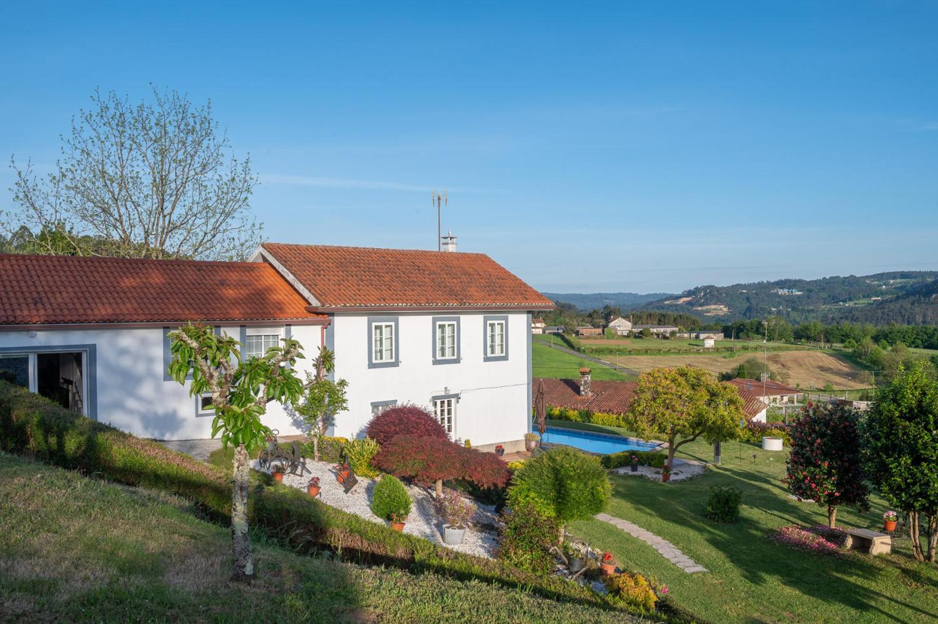 Villa Casa Tarrio Con Piscina - Santiago De Compostela Boqueixon Esterno foto